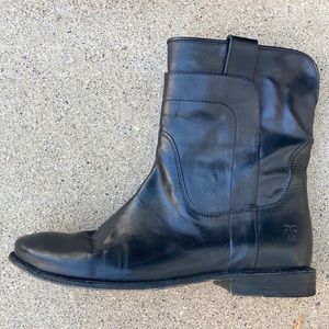 ☀️ Frye Paige Black Leather Short Riding Boot